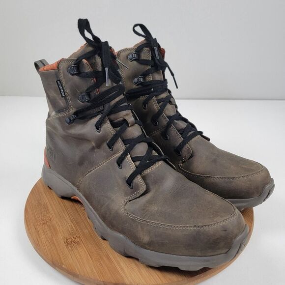The North Face Thermoball Versa Men s Waterproof Leather Brown Boots size 14 - Picture 4 of 16